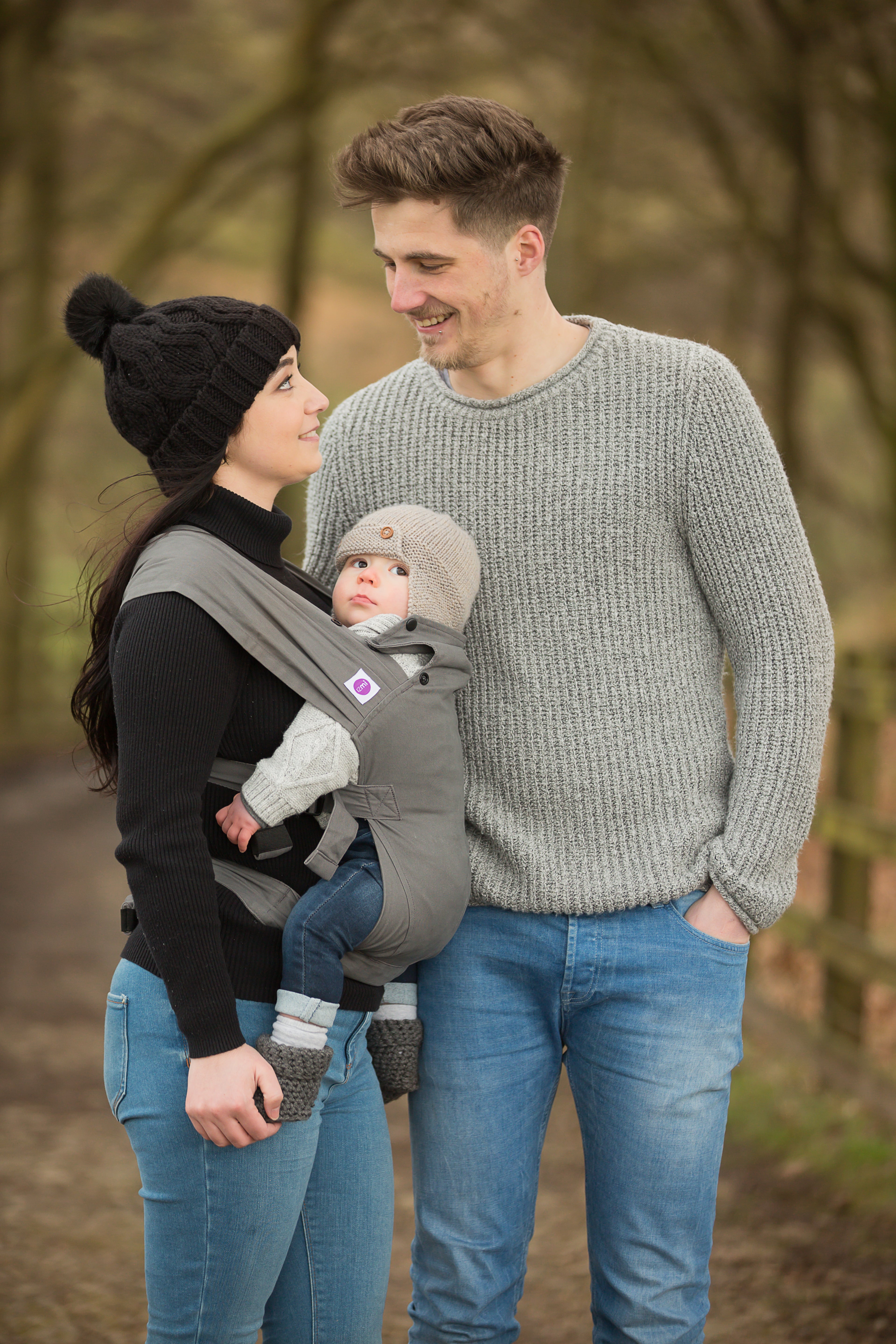 Babytrage Cotton Grey