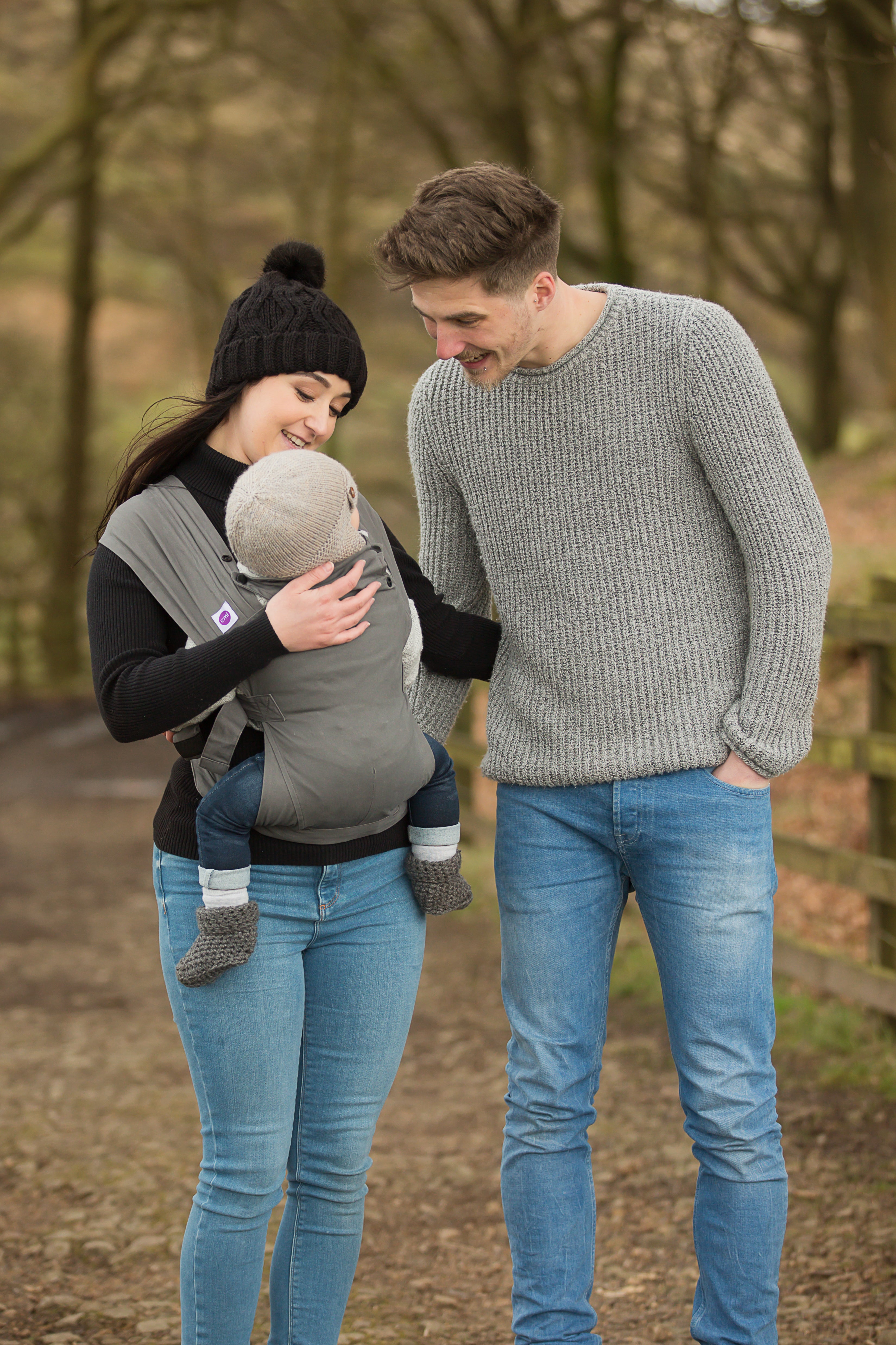 Babytrage Cotton Grey