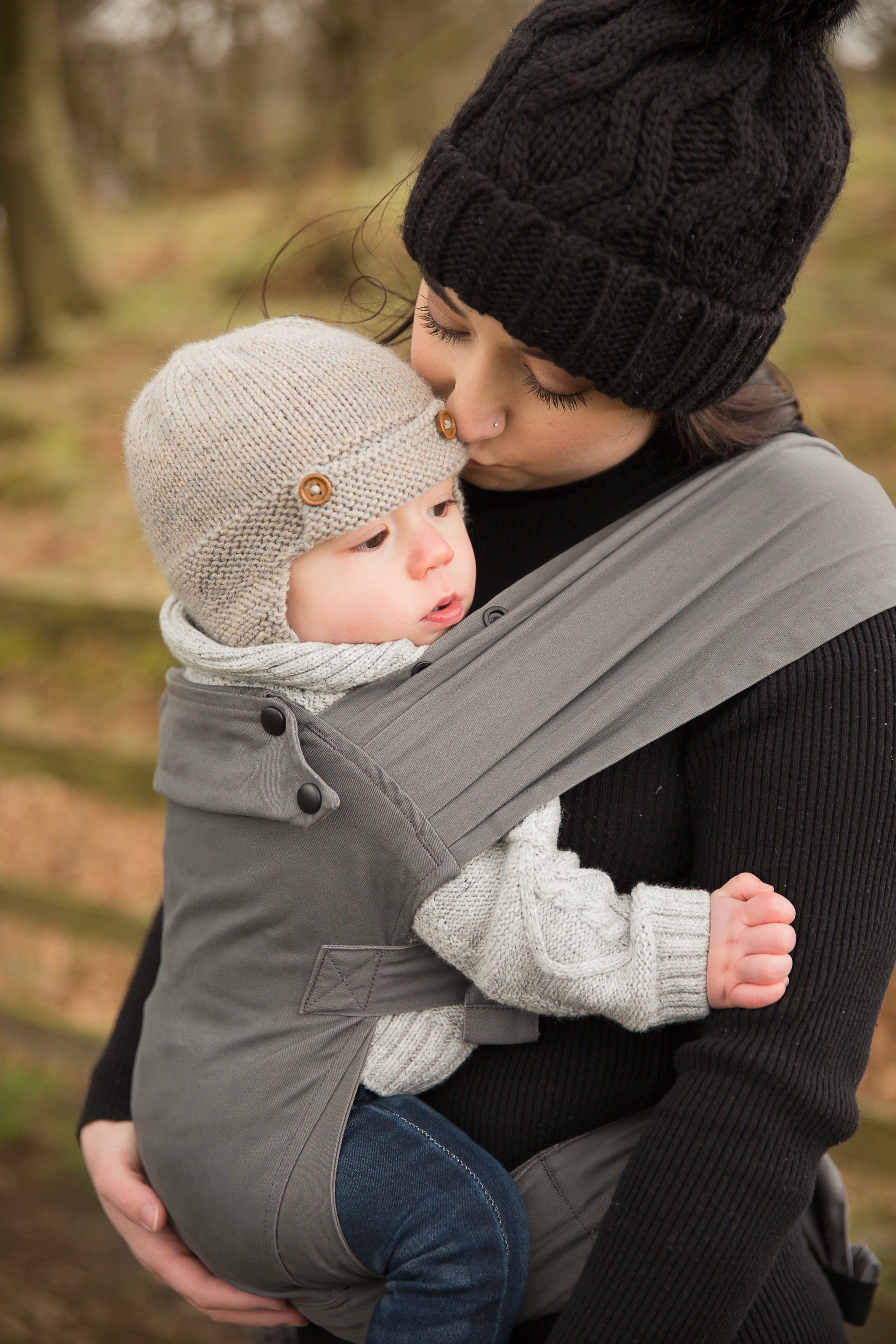 Baby Carrier Cotton Grey